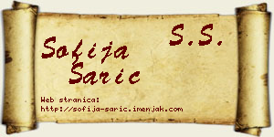 Sofija Sarić vizit kartica